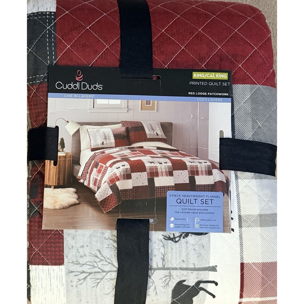 New Cuddl Duds King/Cal Kings Soft Quilt 2 Shams